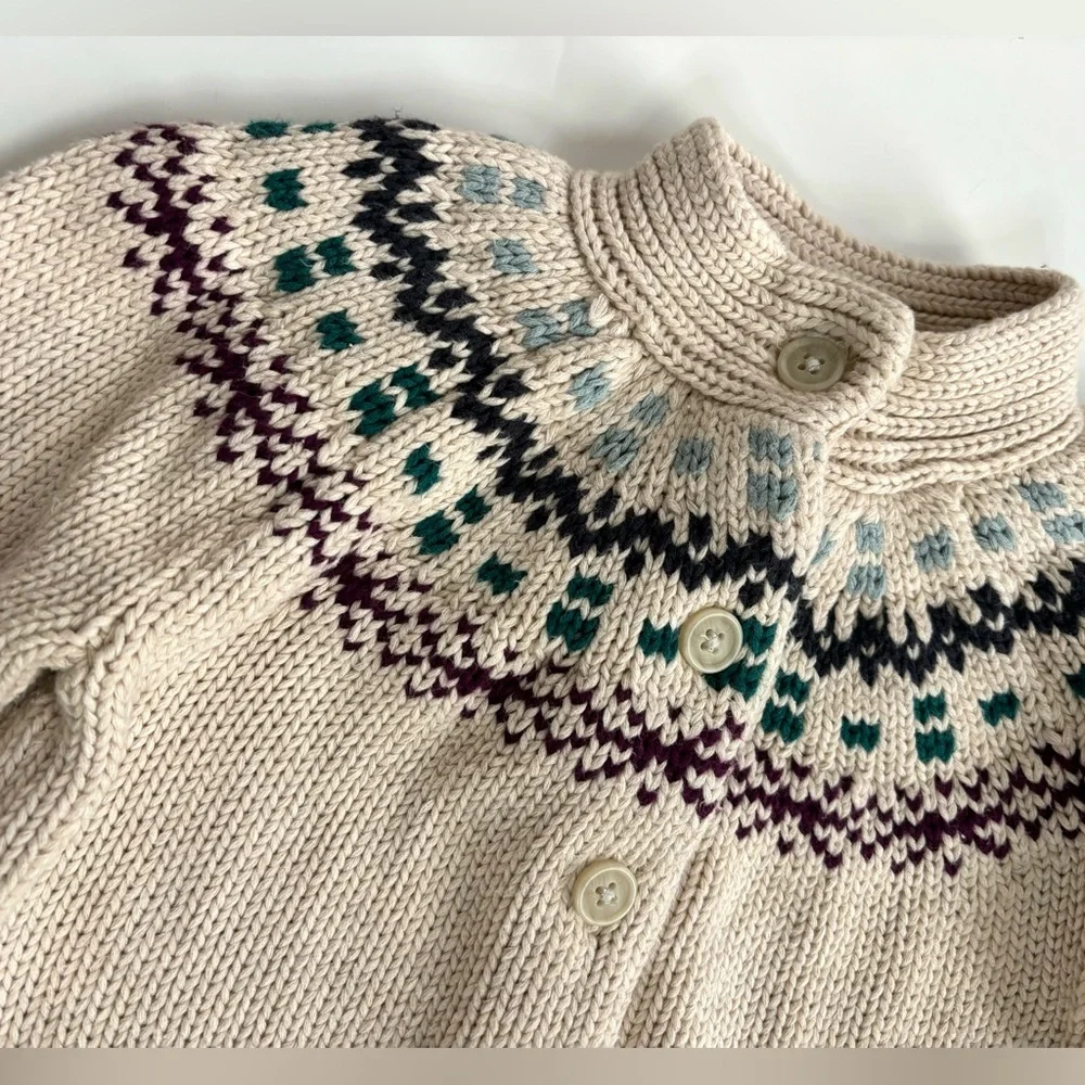 Tea Collection Fall‎ Floral Dress & Fair Isle Sweater Set Bundle - Size 4 / 4T